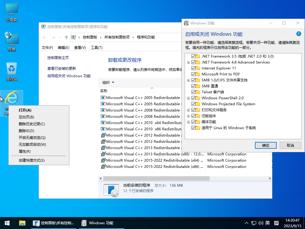 小修 Windows 10 Pro 22H2 19045.5796 深度精简版 二合一[1.37G]插图